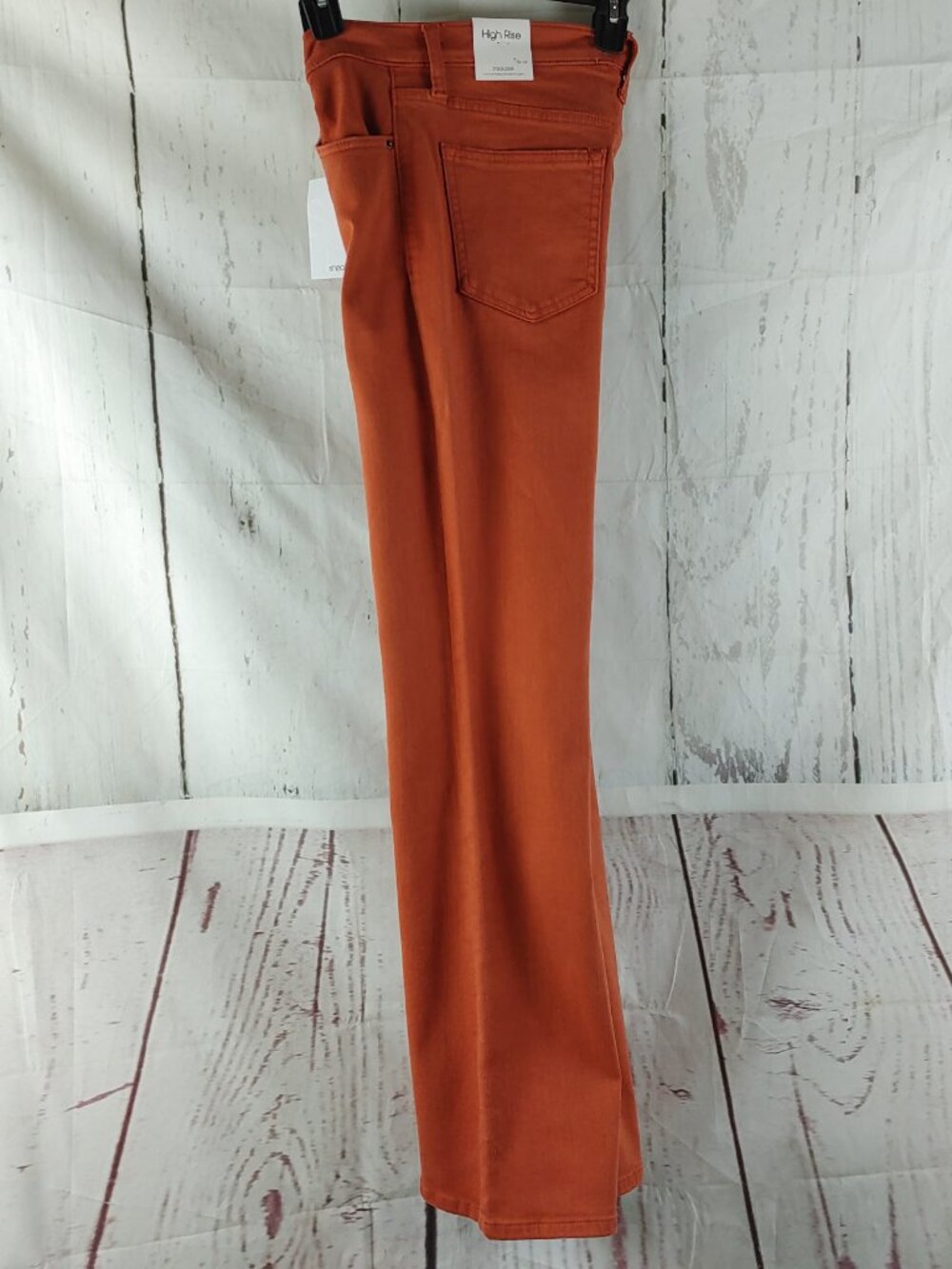 NWT Sneak Peek Junior Size 7/W28 High Rise Flared Orange Jeans 28x30.5 - Picture 13 of 13